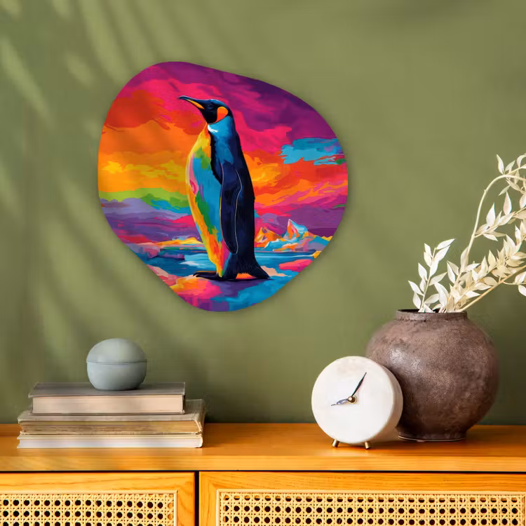 Organisch schilderij - Forex - Ijsschots - Pinguïn - Abstract - Lucht — 2