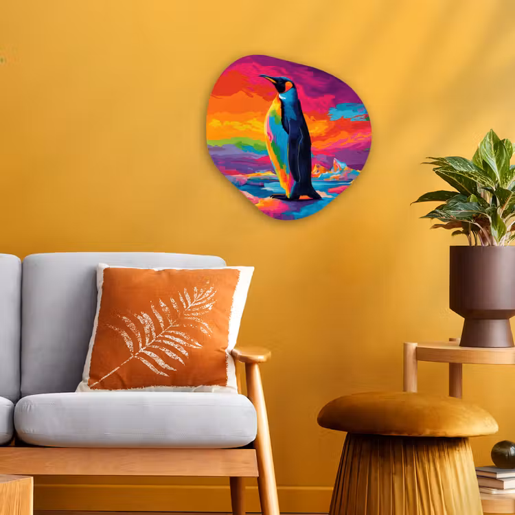 Organisch schilderij - Forex - Ijsschots - Pinguïn - Abstract - Lucht — 3