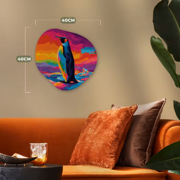 Organisch schilderij - Forex - Ijsschots - Pinguïn - Abstract - Lucht — 4