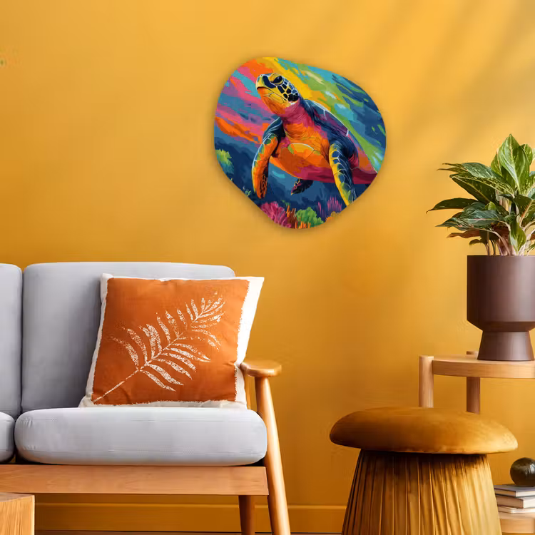 Organisch schilderij - Forex - Koraal - Schildpad - Abstract - Water — 3