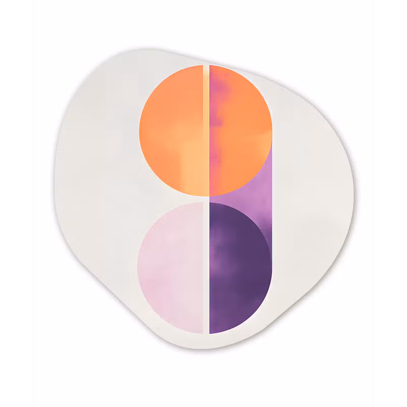 Organisch schilderij - Forex - Cirkels - Abstract - Paars — 1