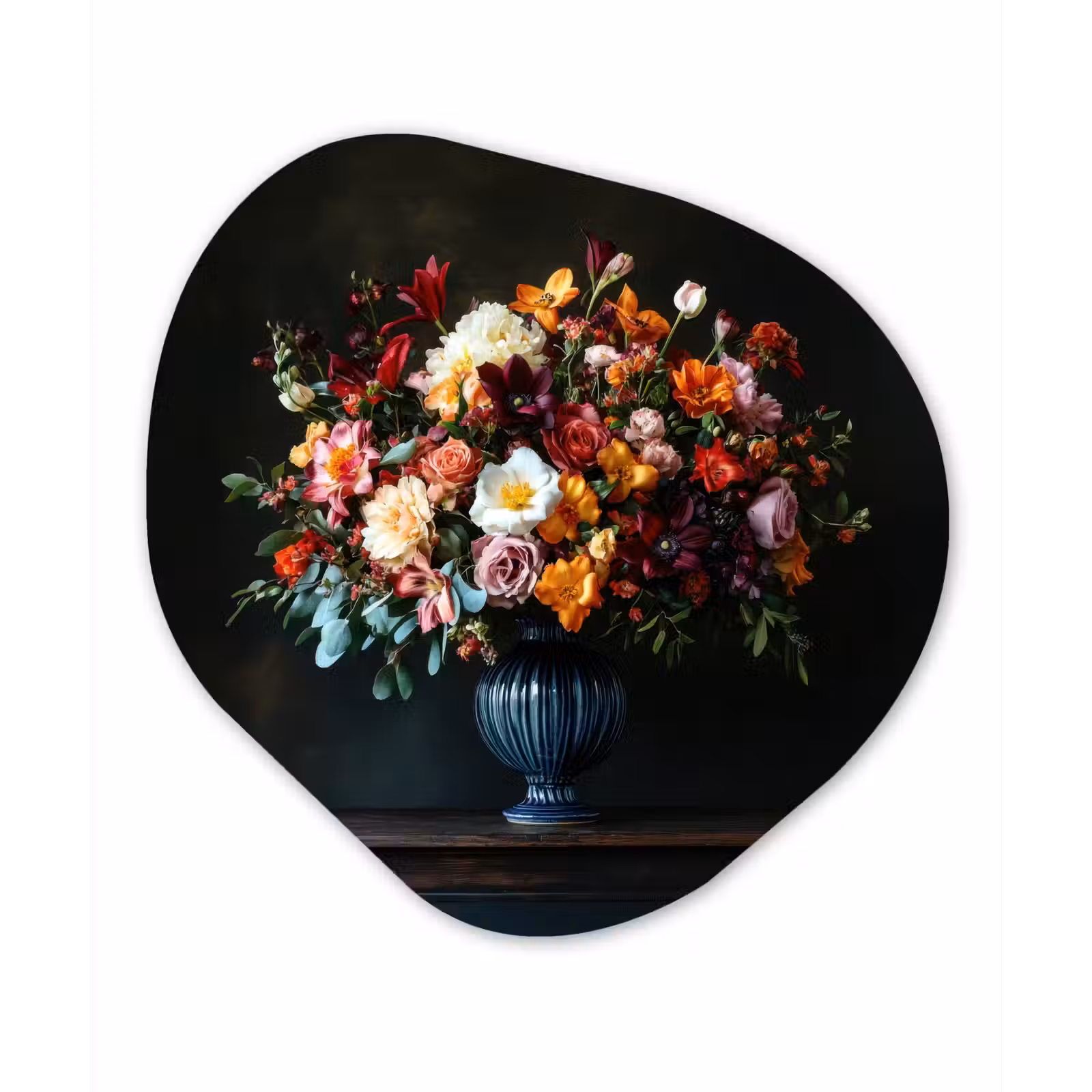 Organisch schilderij - Forex - Groot - Bloemen - Vaas - Boeket — 1