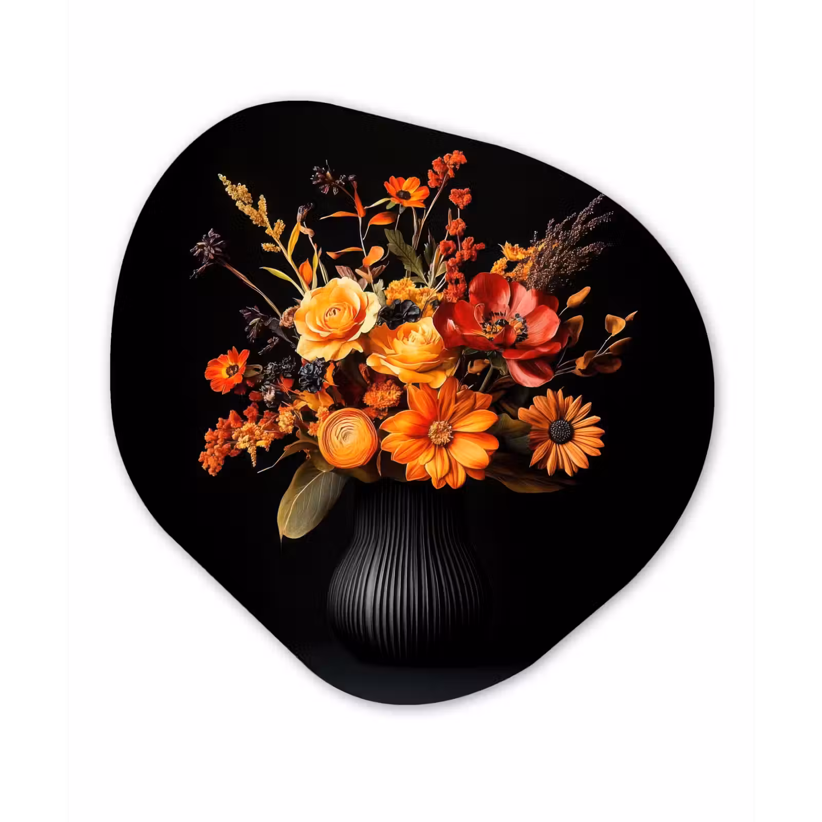 Organisch schilderij - Forex - Herfst - Boeket - Oranje — 1