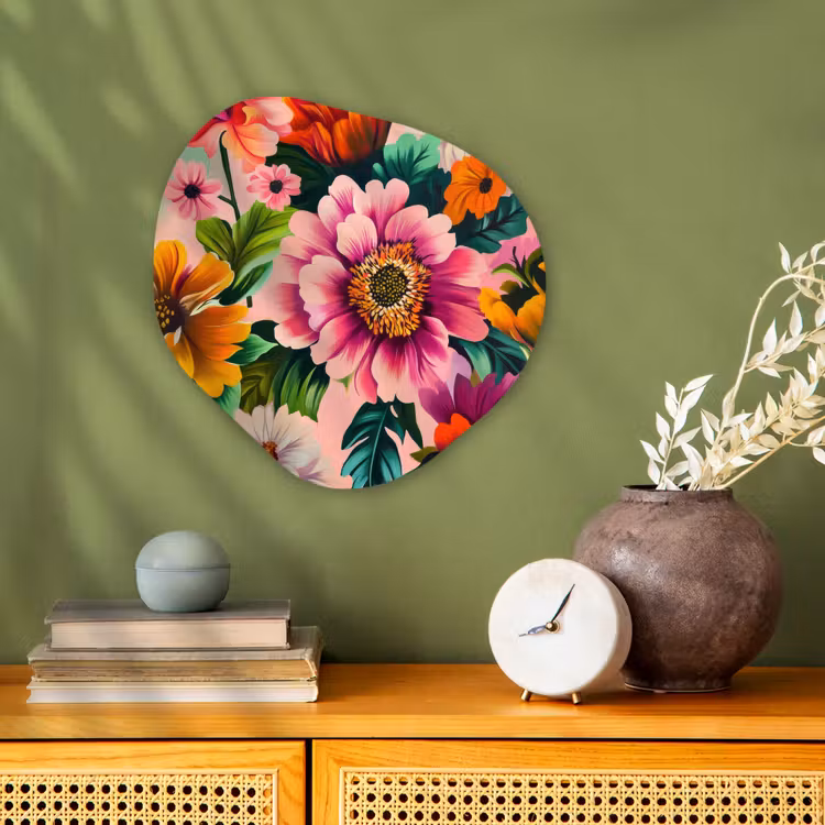 Organisch schilderij - Forex - Bloemen - Kleurrijk - Roze — 2