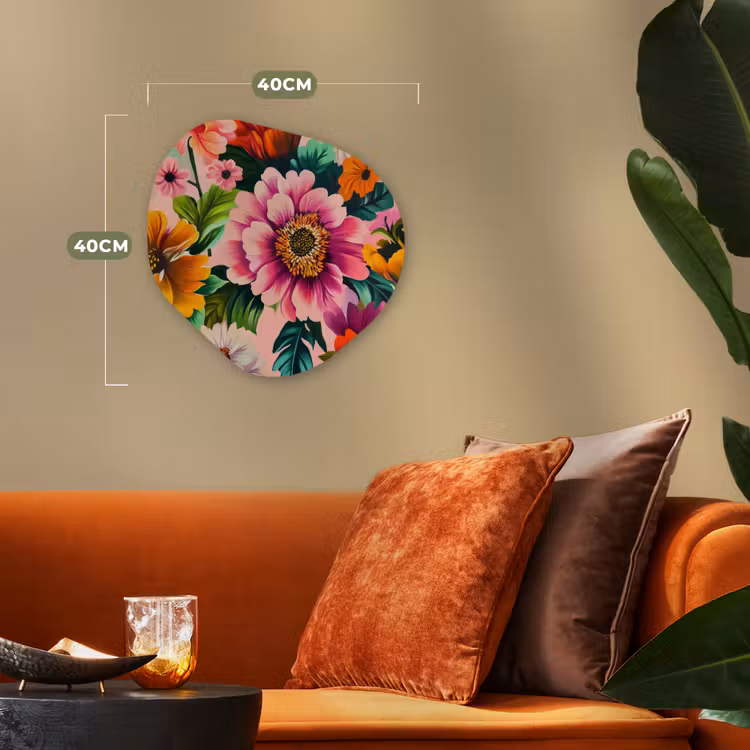 Organisch schilderij - Forex - Bloemen - Kleurrijk - Roze — 4