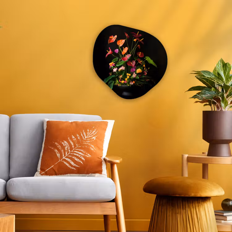 Organisch schilderij - Forex - Bloemen - Vaas - Kleurrijk — 3