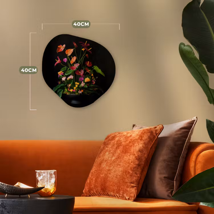 Organisch schilderij - Forex - Bloemen - Vaas - Kleurrijk — 4
