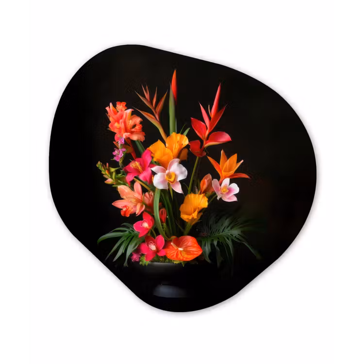Organisch schilderij - Forex - Boeket - Bloemen - Exotisch — 1