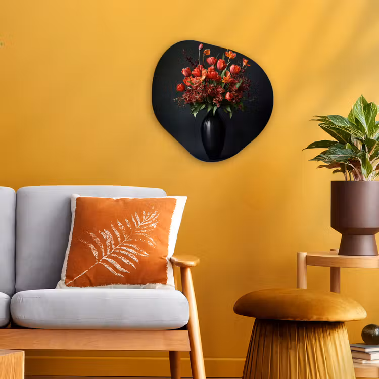 Organisch schilderij - Forex - Boeket - Tulpen - Vaas - Rood — 3
