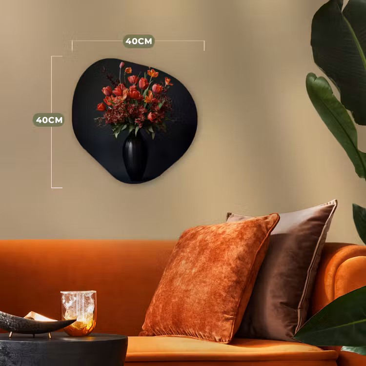 Organisch schilderij - Forex - Boeket - Tulpen - Vaas - Rood — 4