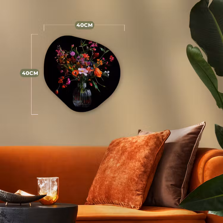 Organisch schilderij - Forex - Boeket - Veldbloemen - Vaas — 4
