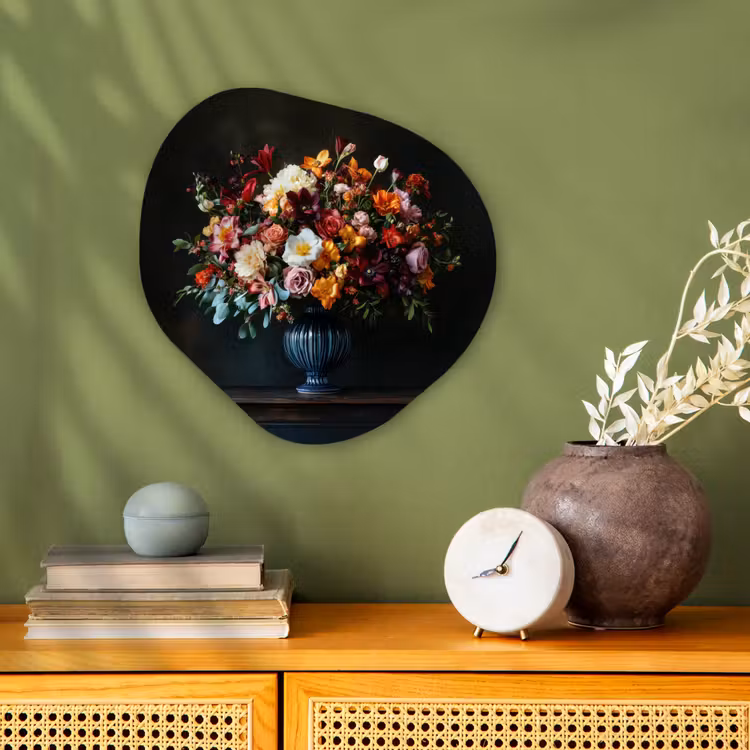 Organisch schilderij - Forex - Groot - Bloemen - Vaas - Boeket — 2