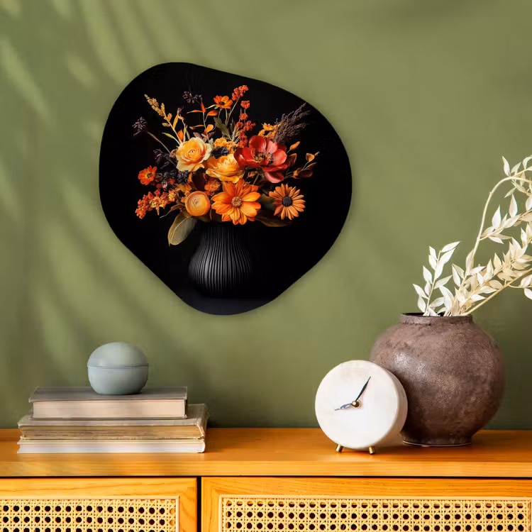 Organisch schilderij - Forex - Herfst - Boeket - Oranje — 2