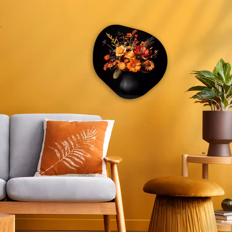 Organisch schilderij - Forex - Herfst - Boeket - Oranje — 3