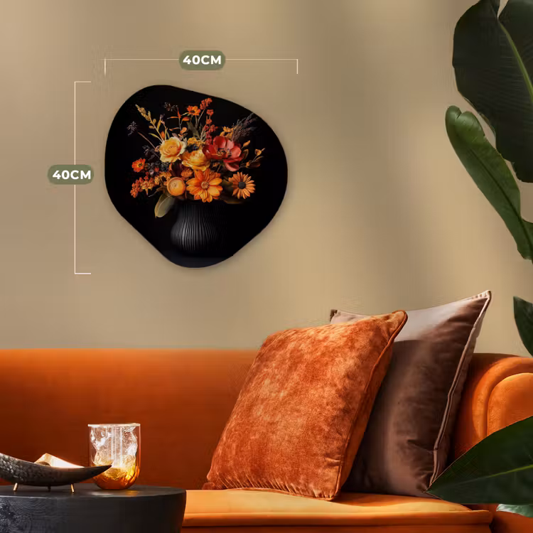 Organisch schilderij - Forex - Herfst - Boeket - Oranje — 4
