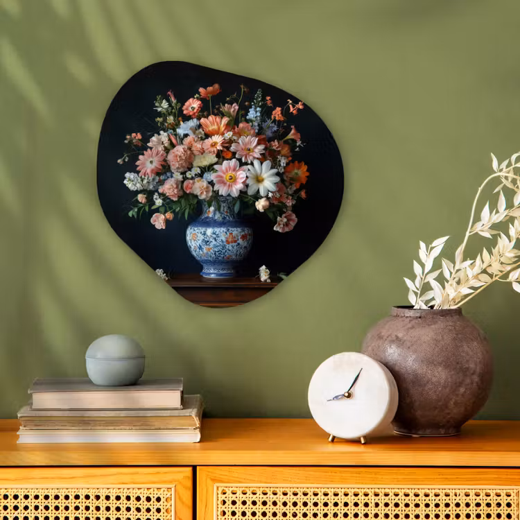Organisch schilderij - Forex - Hout - Vaas - Kleuren - Bloemen — 2