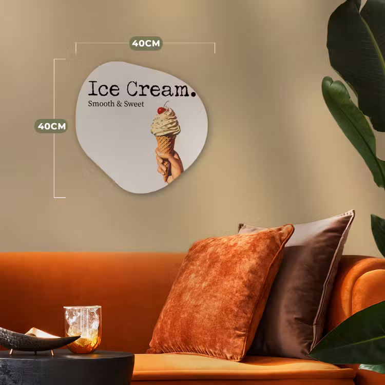 Organisch schilderij - Forex - Ice cream - Softijs - Kleurrijk - Kers — 4