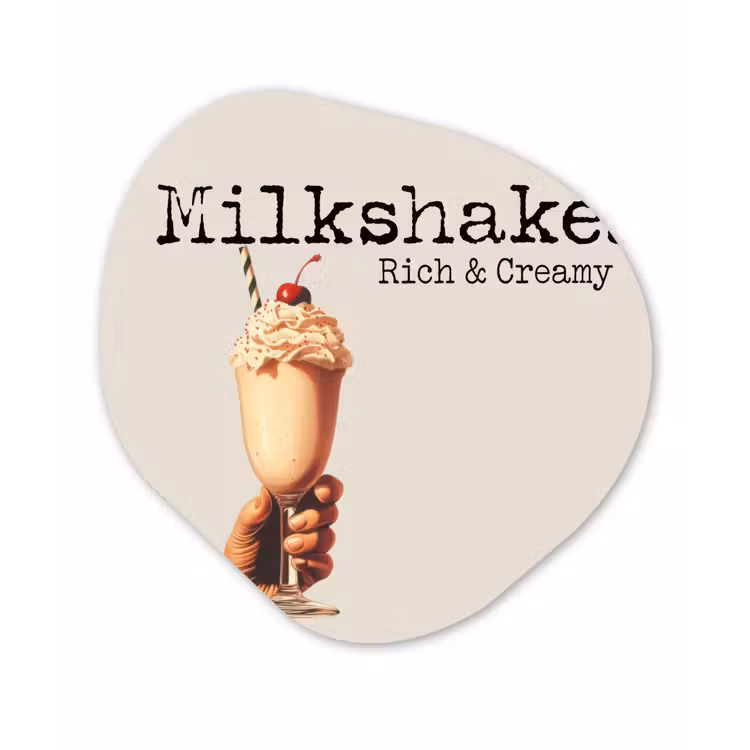 Organisch schilderij - Forex - Milkshake - Kers - Rietje — 1