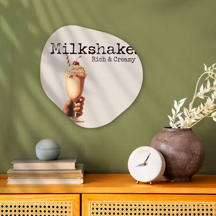 Organisch schilderij - Forex - Milkshake - Kers - Rietje — 2