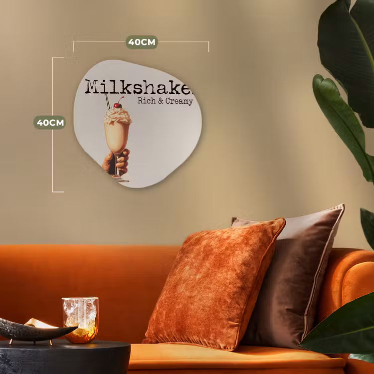 Organisch schilderij - Forex - Milkshake - Kers - Rietje — 4