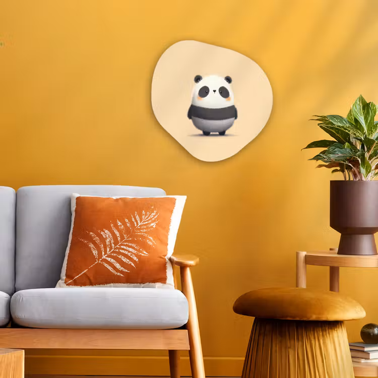 Organisch schilderij - Forex - Panda - Beige - Minimalistisch — 3