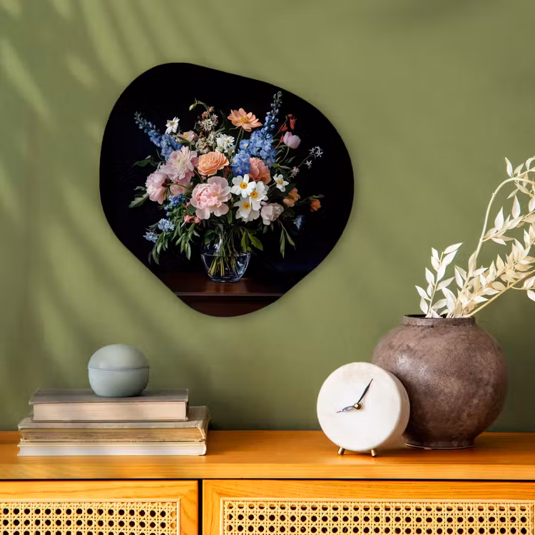 Organisch schilderij - Forex - Pastel - Bloemen - Glazen - Vaas — 2