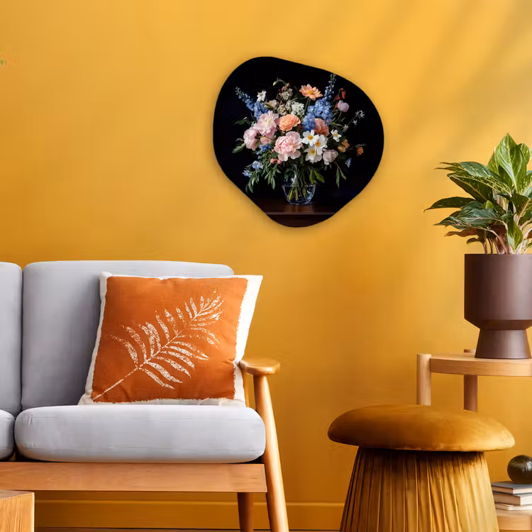 Organisch schilderij - Forex - Pastel - Bloemen - Glazen - Vaas — 3