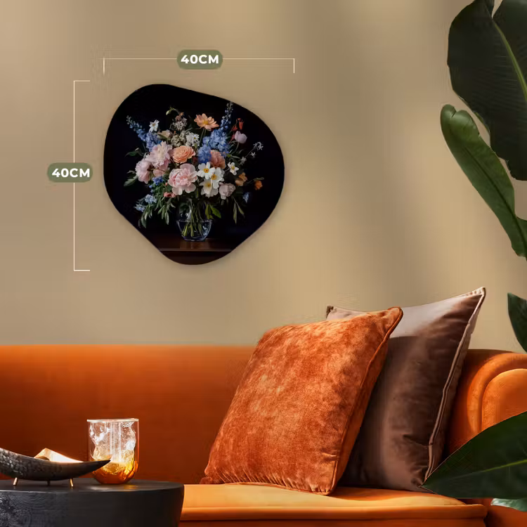 Organisch schilderij - Forex - Pastel - Bloemen - Glazen - Vaas — 4