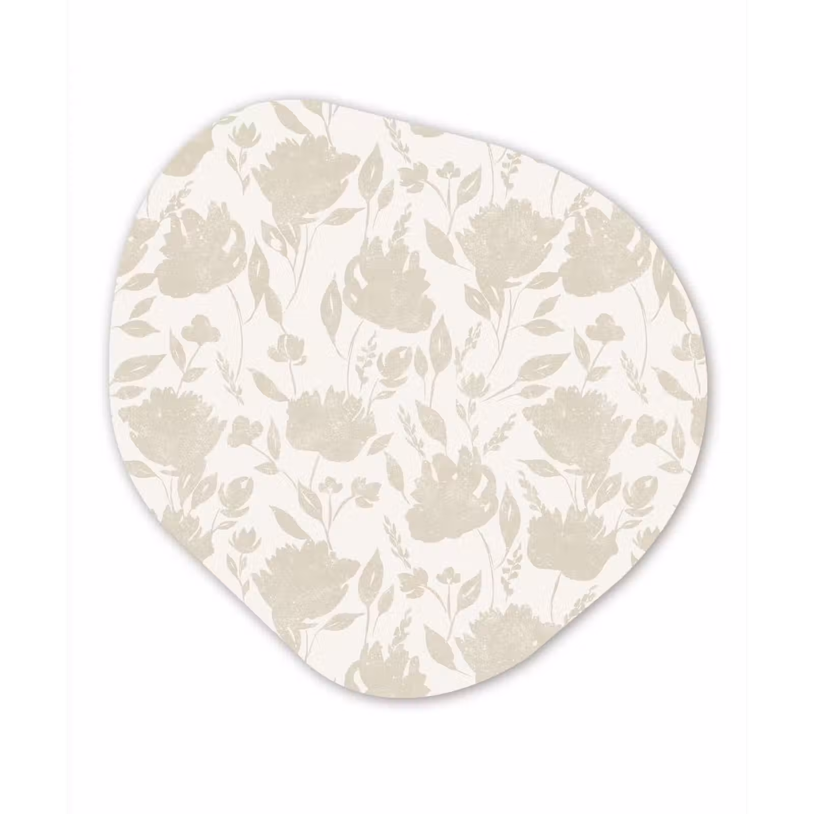 Organisch schilderij - Forex - Bloemenpatroon - Silhouet - Wit — 1