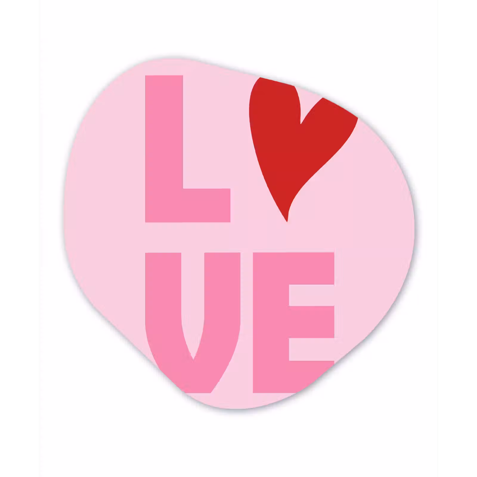 Organisch schilderij - Forex - Love - Roze - Hart - Valentijn — 1