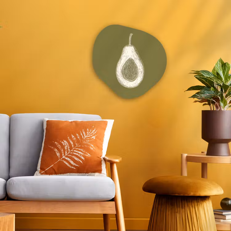 Organisch schilderij - Forex - Avocado - Minimalistisch - Illustratie - Groen — 3