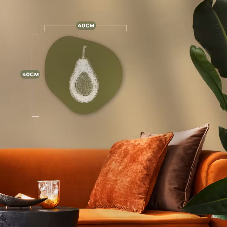 Organisch schilderij - Forex - Avocado - Minimalistisch - Illustratie - Groen — 4