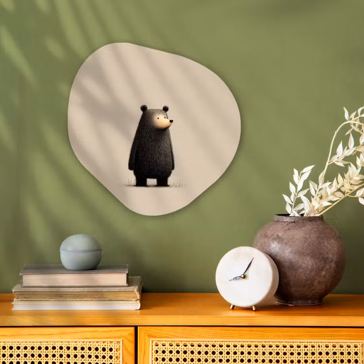 Organisch schilderij - Forex - Beer - Donkerbruin - Minimalistisch — 2