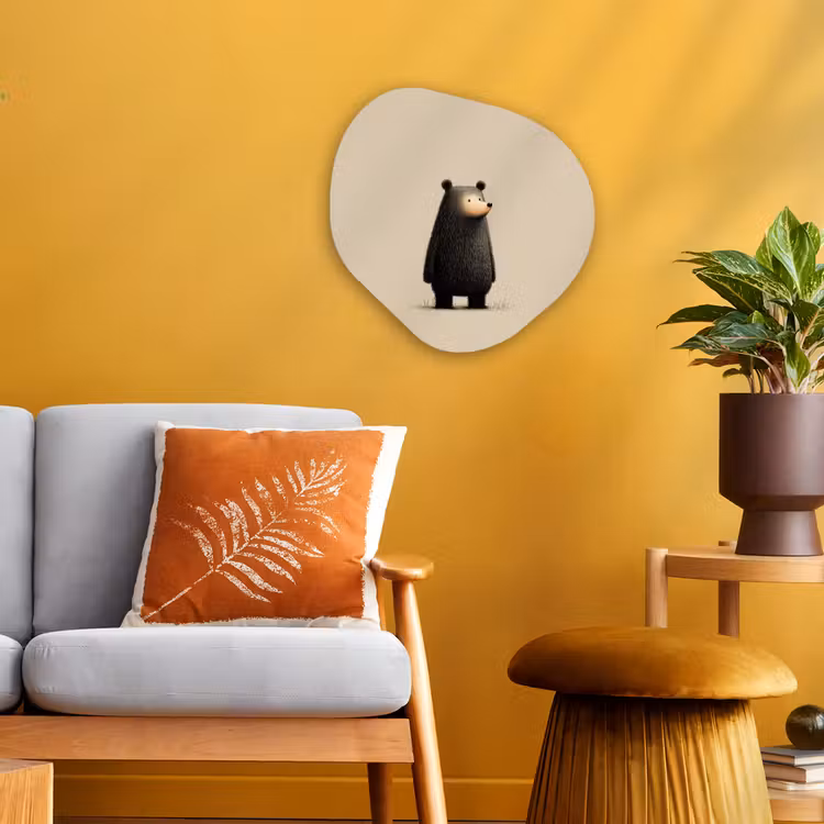Organisch schilderij - Forex - Beer - Donkerbruin - Minimalistisch — 3