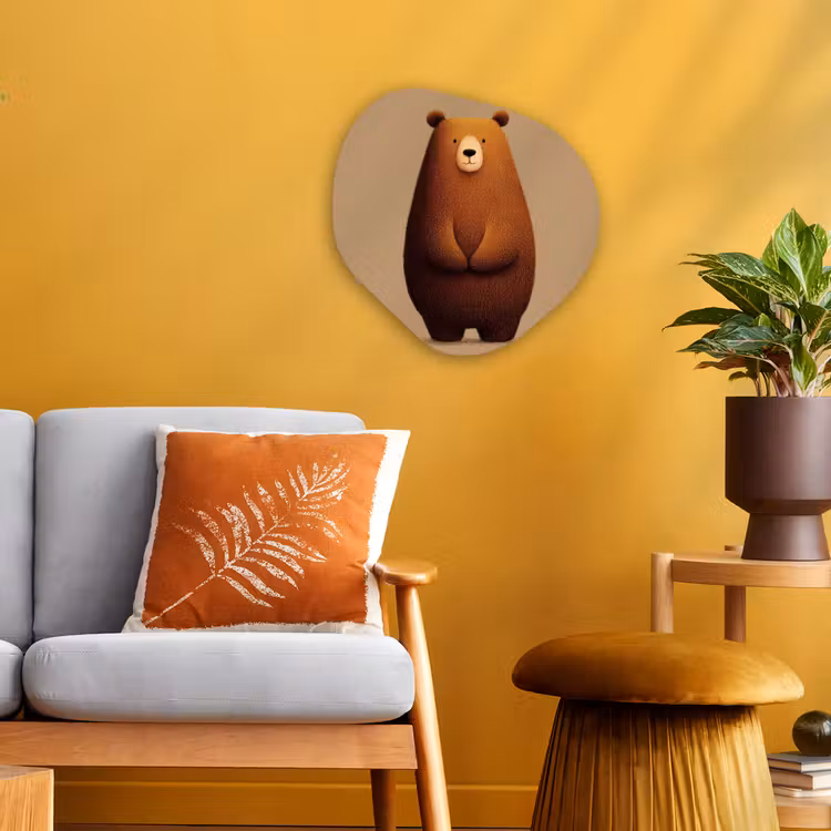 Organisch schilderij - Forex - Beer - Minimalistisch - Bruin — 3