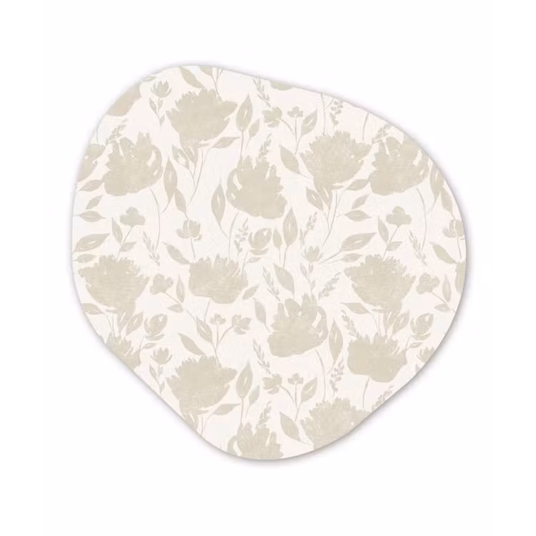 Organisch schilderij - Forex - Bloemenpatroon - Silhouet - Wit — 1