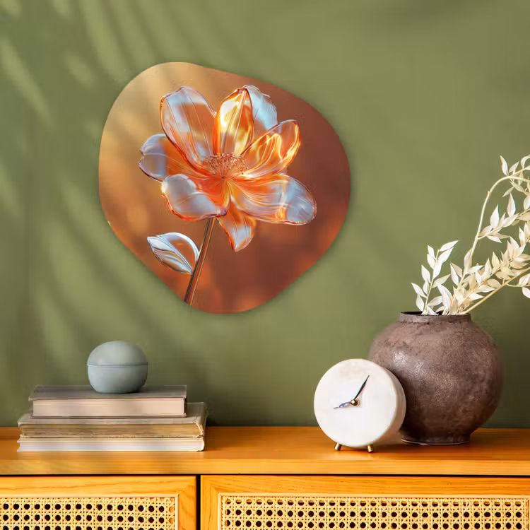 Organisch schilderij - Forex - Glazen - Bloem - Zonlicht — 2