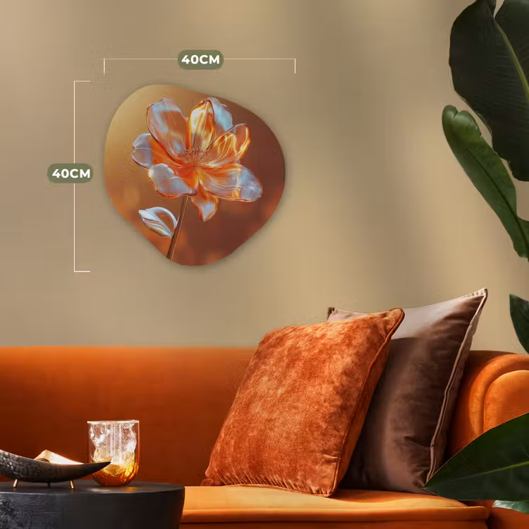 Organisch schilderij - Forex - Glazen - Bloem - Zonlicht — 4