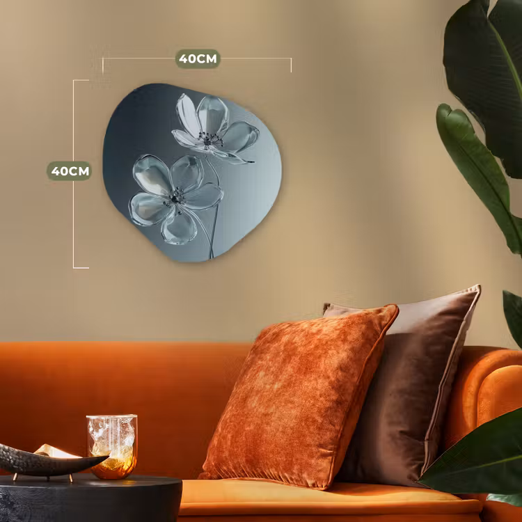 Organisch schilderij - Forex - Kristal - Bloemen - Grijs — 4