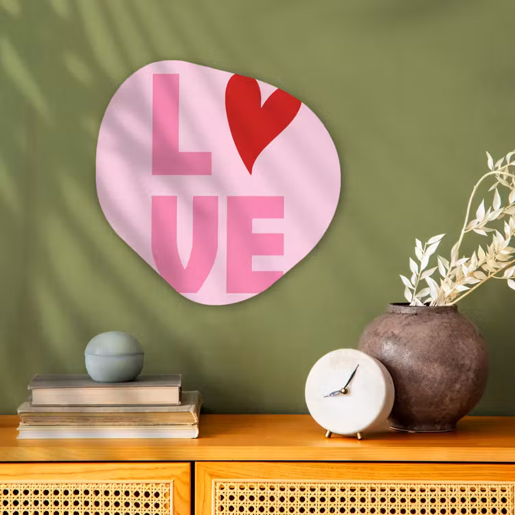 Organisch schilderij - Forex - Love - Roze - Hart - Valentijn — 2