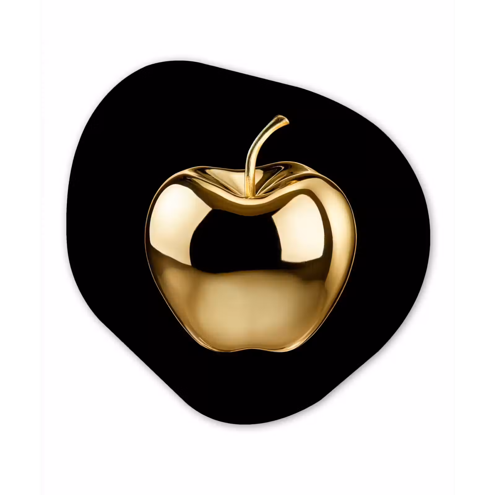 Organisch schilderij - Forex - Appel - Goud - Chrome - Zwart — 1
