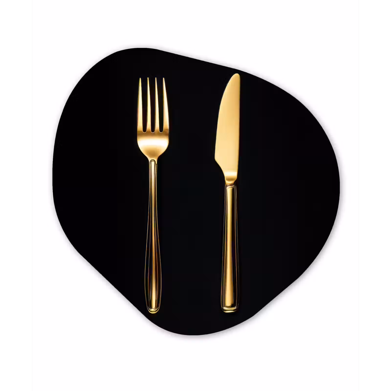 Organisch schilderij - Forex - Bestek - Goud - Mes - Vork — 1