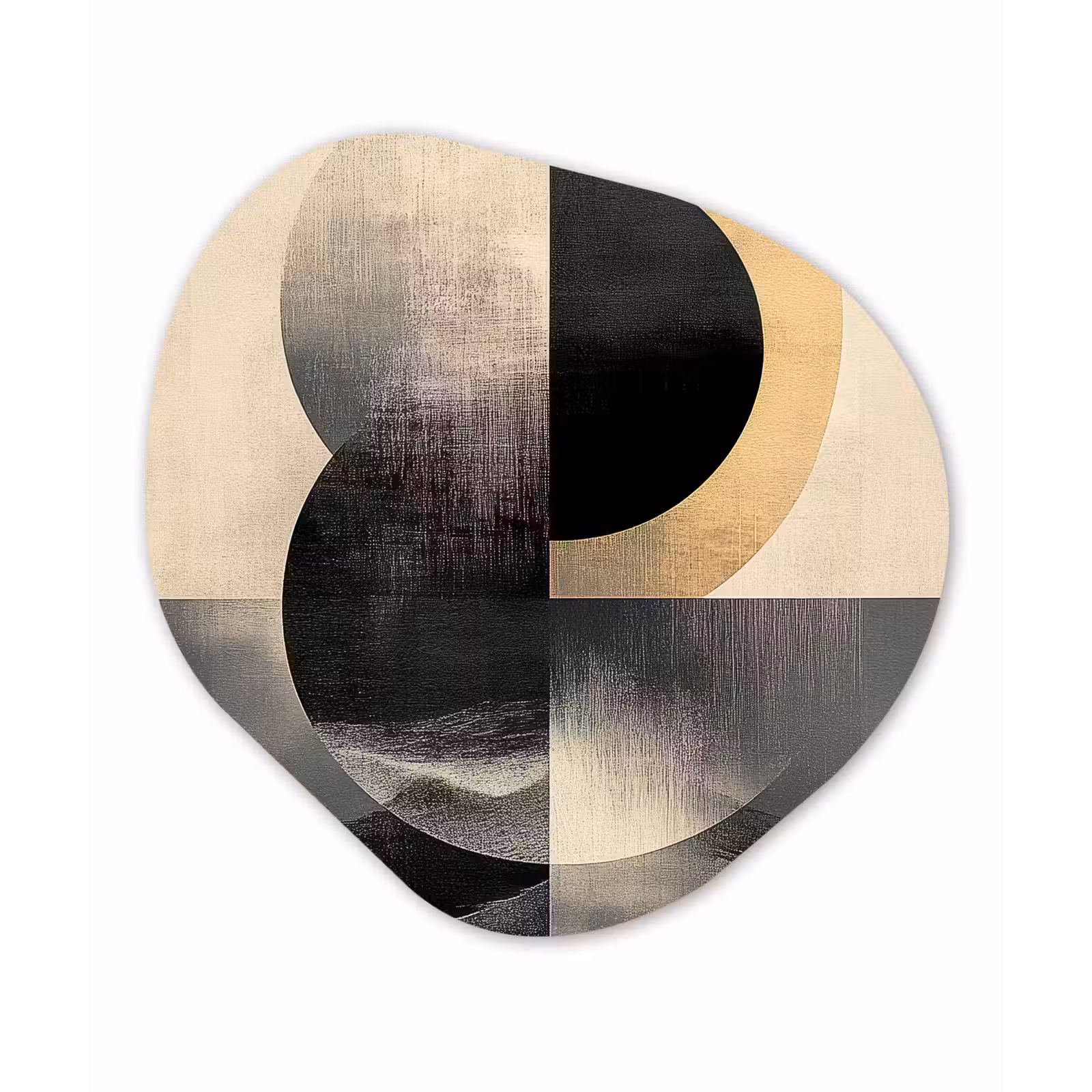 Organisch schilderij - Forex - Cirkels - Schaduw - Abstract — 1
