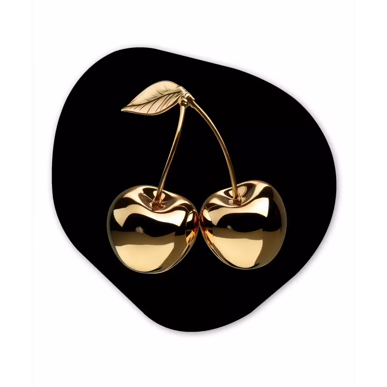 Organisch schilderij - Forex - Kersen - Zwart - Goud - Chrome — 1