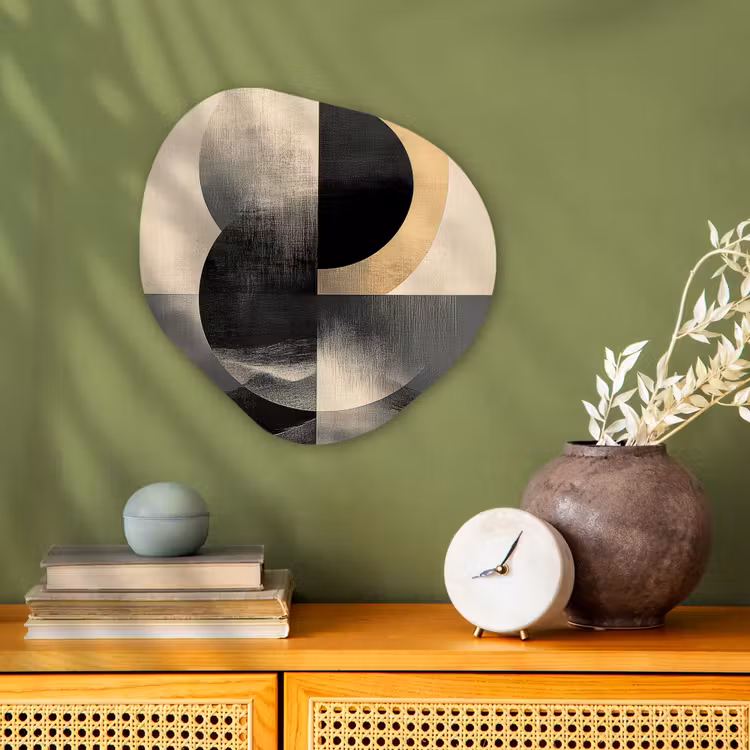 Organisch schilderij - Forex - Cirkels - Schaduw - Abstract — 2