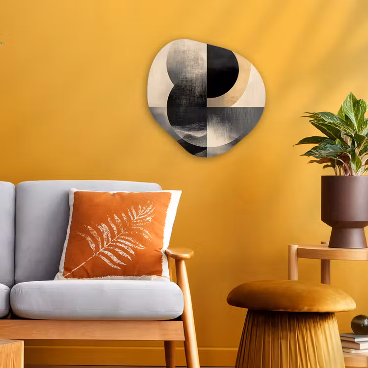 Organisch schilderij - Forex - Cirkels - Schaduw - Abstract — 3