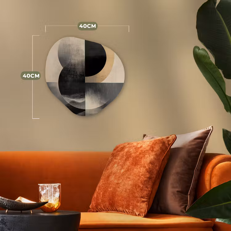 Organisch schilderij - Forex - Cirkels - Schaduw - Abstract — 4