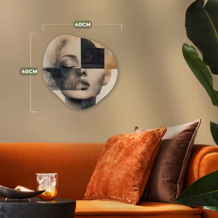 Organisch schilderij - Forex - Goud - Vrouw - Rechthoeken — 4