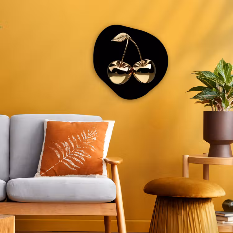 Organisch schilderij - Forex - Kersen - Zwart - Goud - Chrome — 3