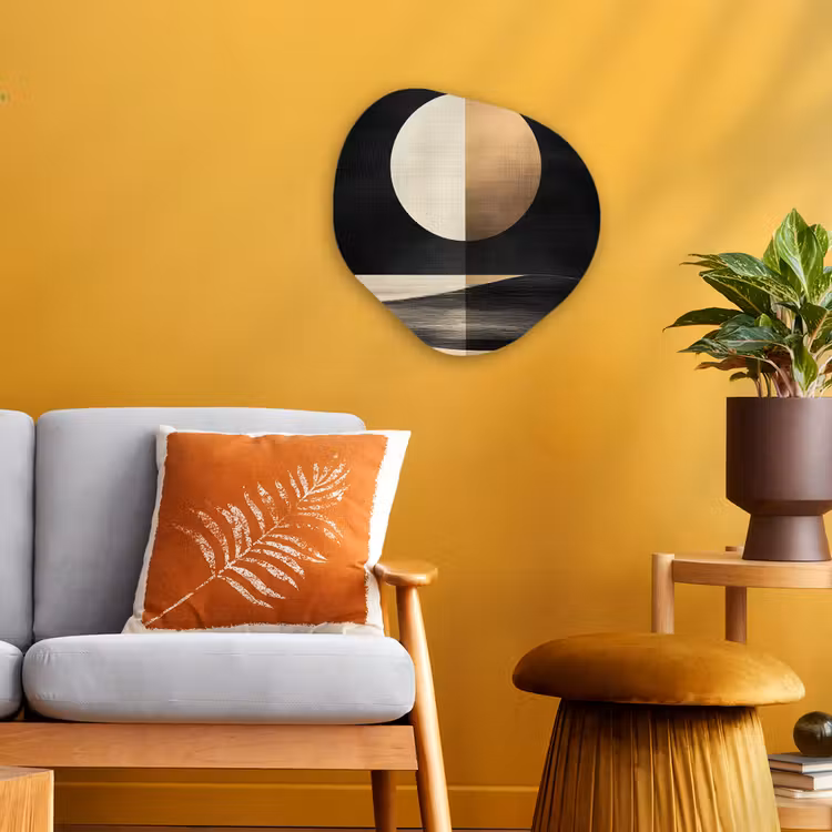 Organisch schilderij - Forex - Maan - Cirkel - Goud — 3